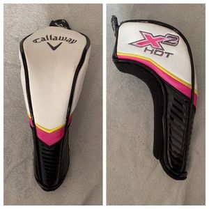 *SOLD* Ladies Callaway X² Hot Hybrid Head Cover — Black, White and Pink